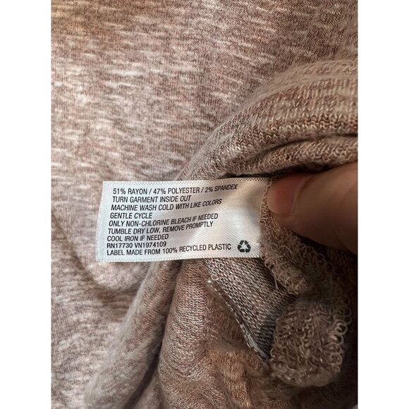 Knox Rose Women's Cowl Neck Pullover Sweater Knit Long Sleeve Size XL Pink Brown - Picture 4 of 12